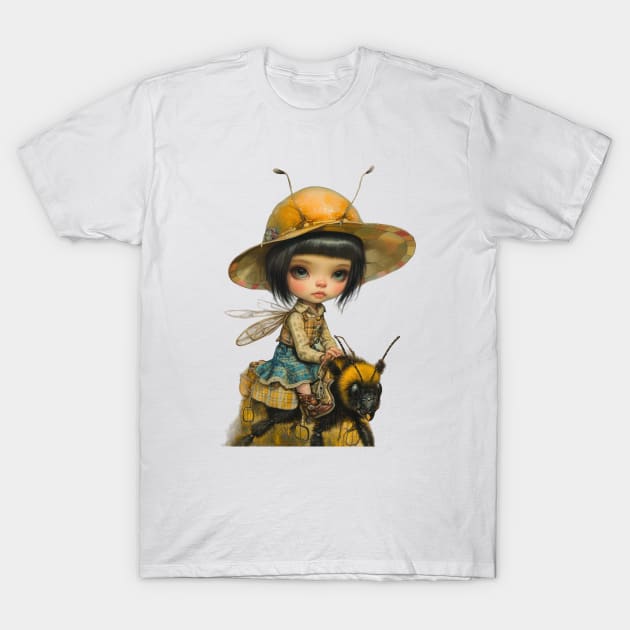 Fairy Flight on a Bumblebee T-Shirt by TooplesArt